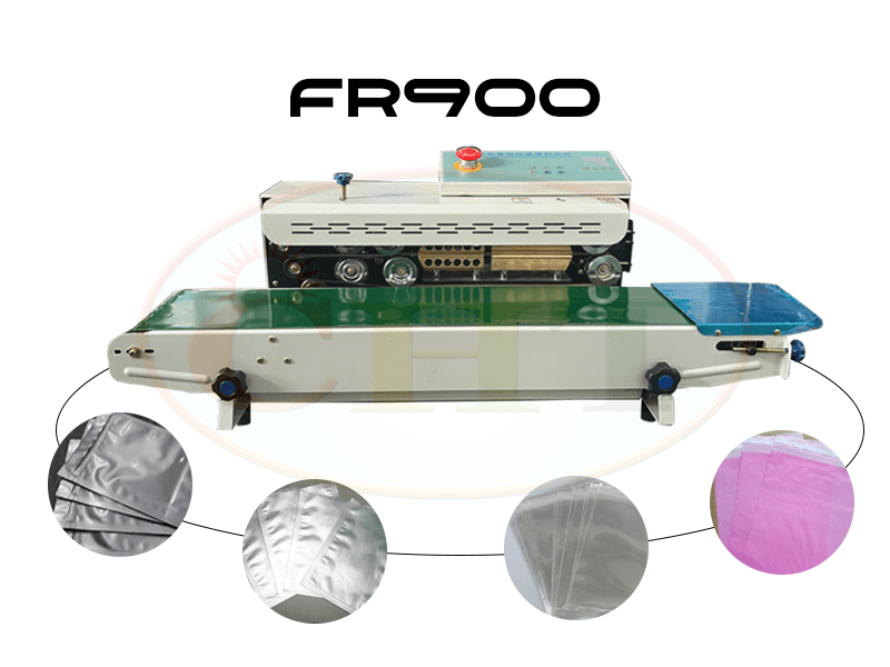 Máy hàn miệng túi liên tục FR900 – Thiết bị hàn túi chuyên dụng với tốc độ cao, phù hợp cho nhiều loại túi nhựa như PE, PP, PVC. Thiết kế chắc chắn, dễ sử dụng, giúp tăng hiệu quả đóng gói trong ngành thực phẩm, dược phẩm, mỹ phẩm và nhiều lĩnh vực khác.