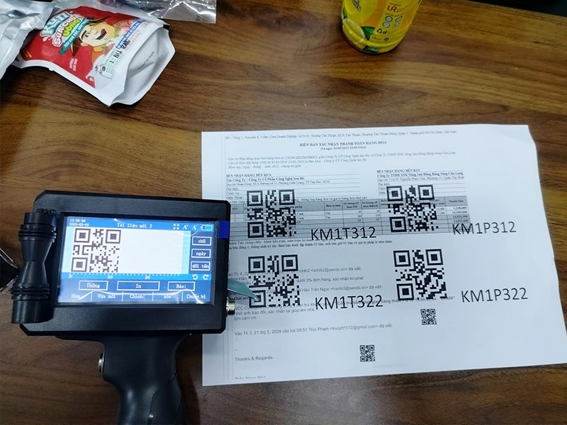 Máy CD750 có khả năng in nội dung đa dạng: Mã vạch, QR...