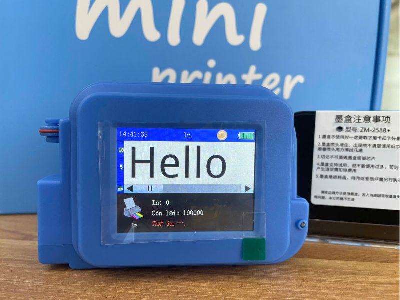 giao diện làm việc của máy in date mini H6