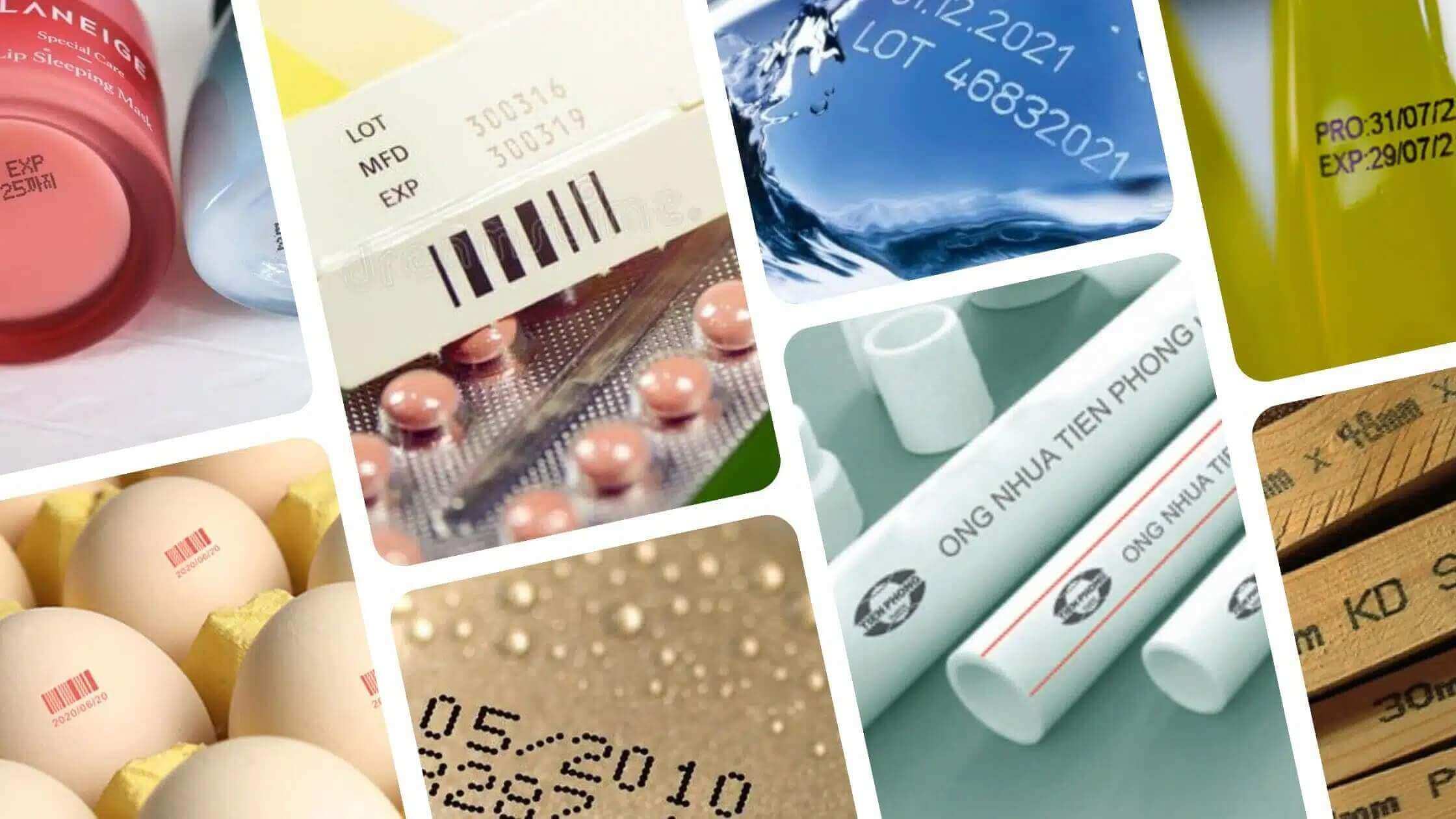 Máy in date có thể in ấn đa dạng chất liệu ứng dụng cho nhiều sản phẩm khác nhau