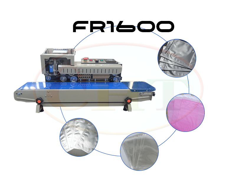 Máy hàn miệng túi FR1600 - Thiết kế bền bỉ, hàn chắc, đa năng cho nhiều loại túi.